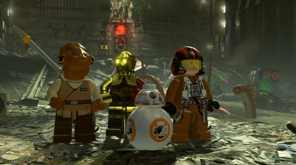 Four LEGO Star Wars characters