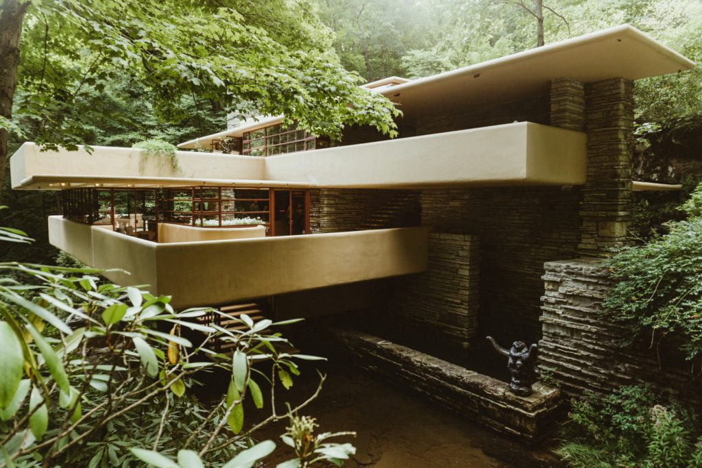 The famous Fallingwater house in harmony with the nature