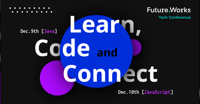 Graphic image that says Learn, Code and Connect