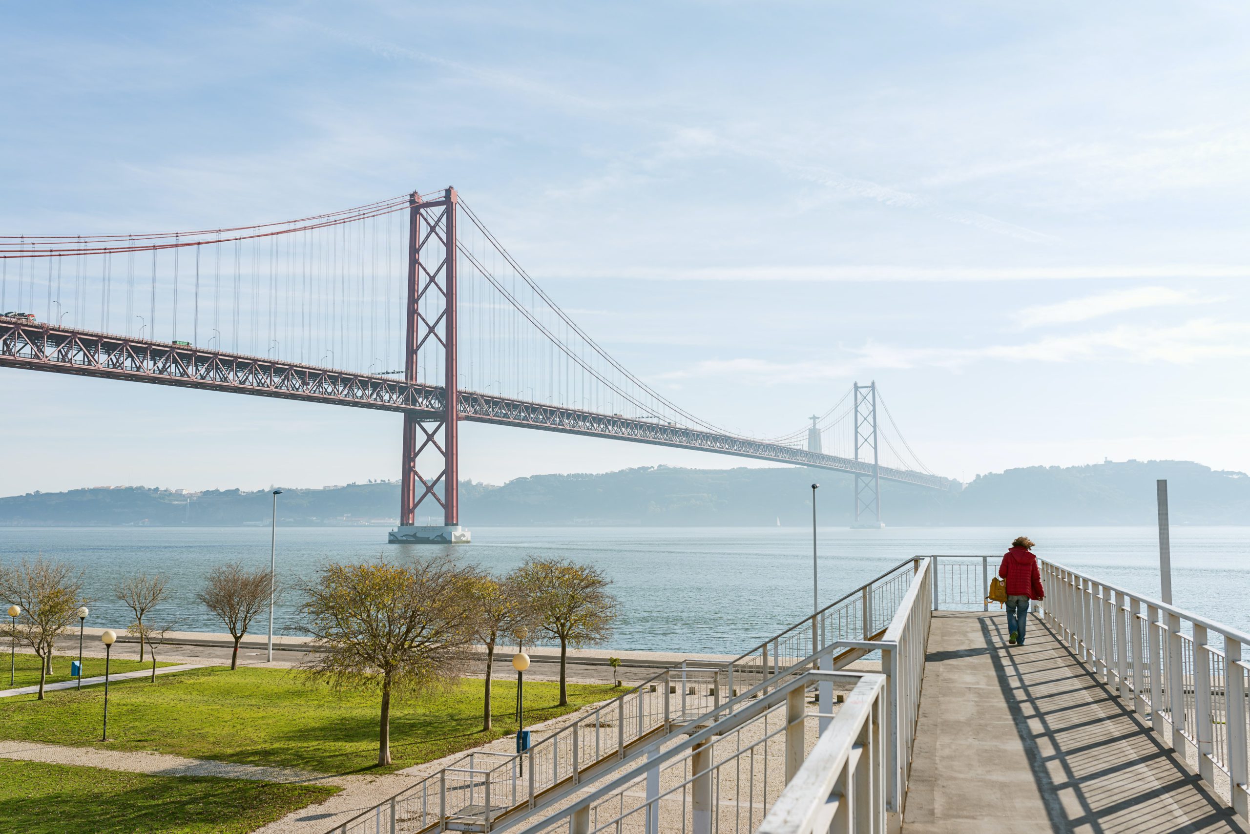 bridge and the tagus river in Lisbon