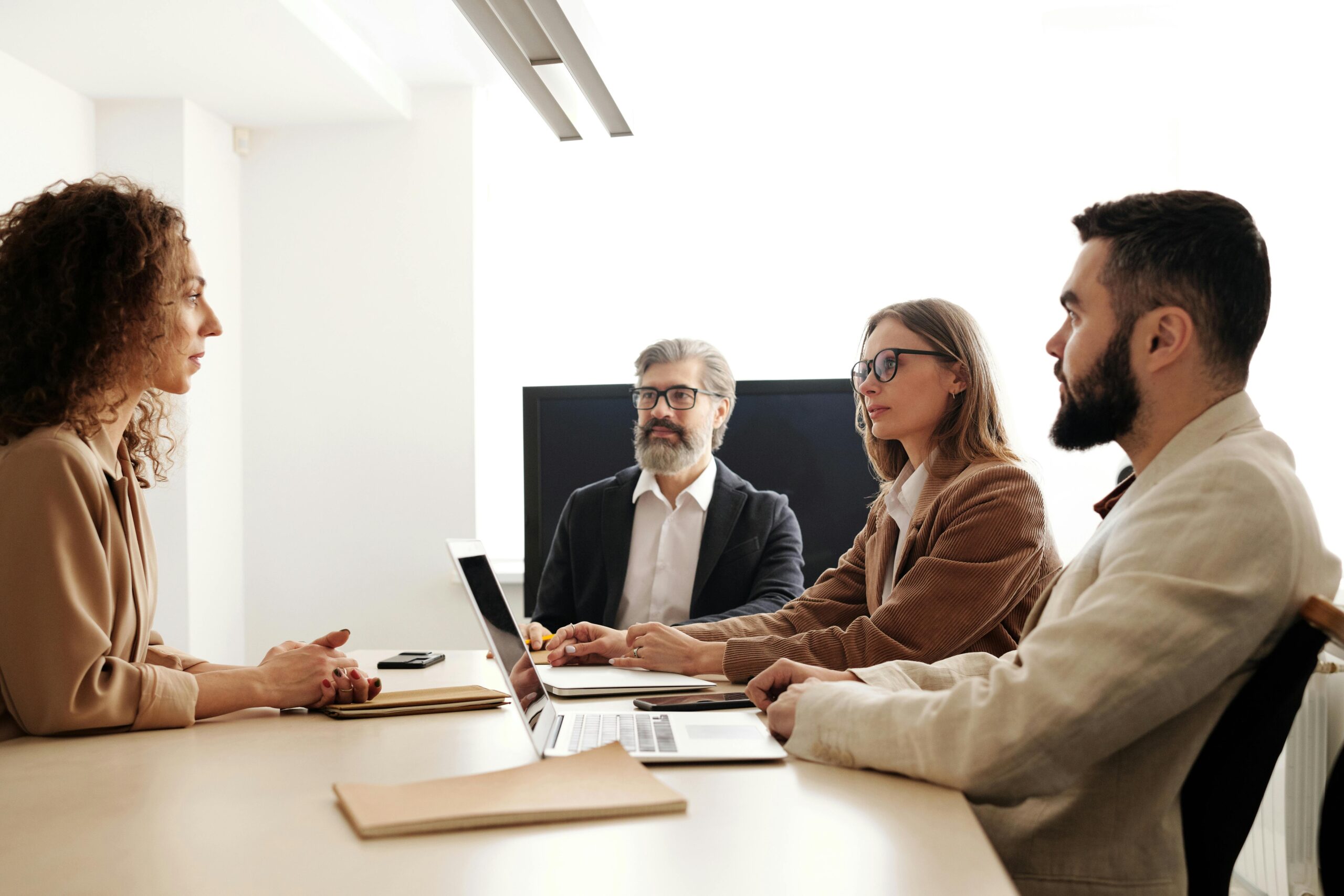 people conducting a job interview